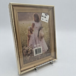 Vintage 5x7 Shadow Box Picture Frame Gold Tone Metal Intercraft